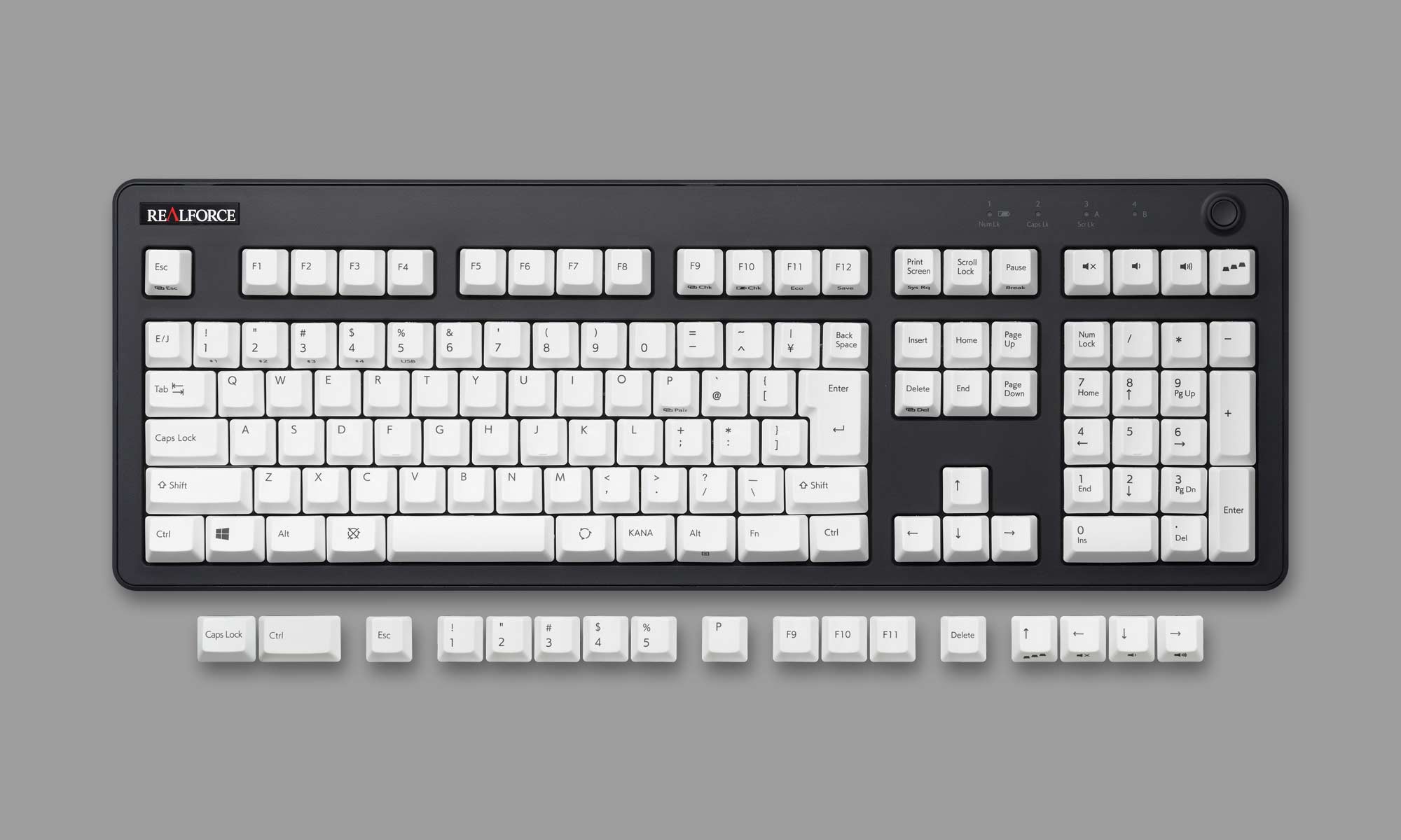 REALFORCE R3 R3S キーキャップ グレー 54キー+α