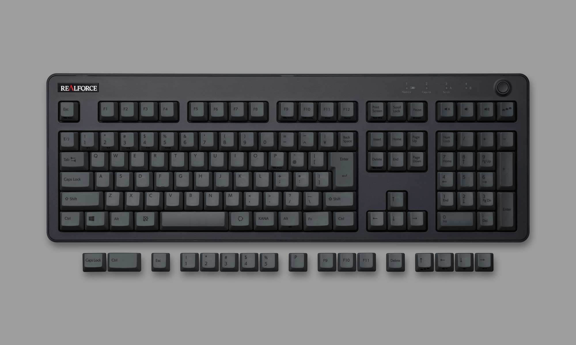 REALFORCE R3 R3S キーキャップ グレー 54キー+α