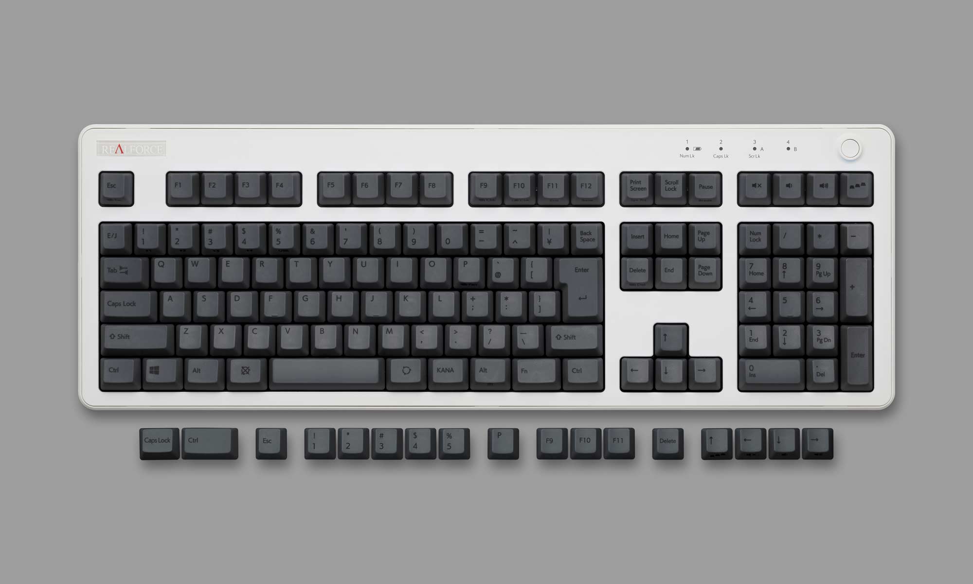 REALFORCE R3 R3S キーキャップ グレー 54キー+α