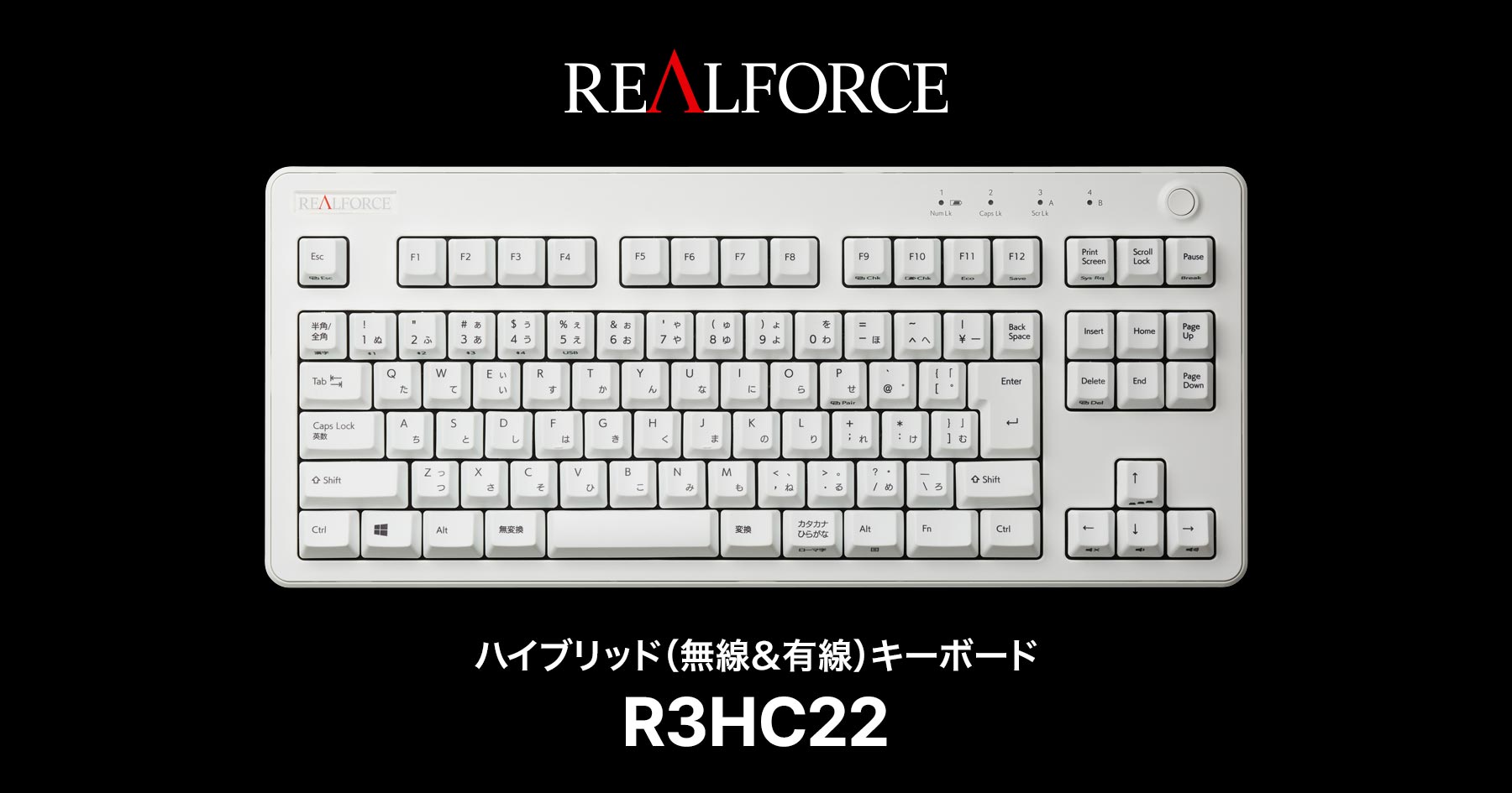 REALFORCE　R3　KEYBOAD　R3HC22　キーボード　ホワイト