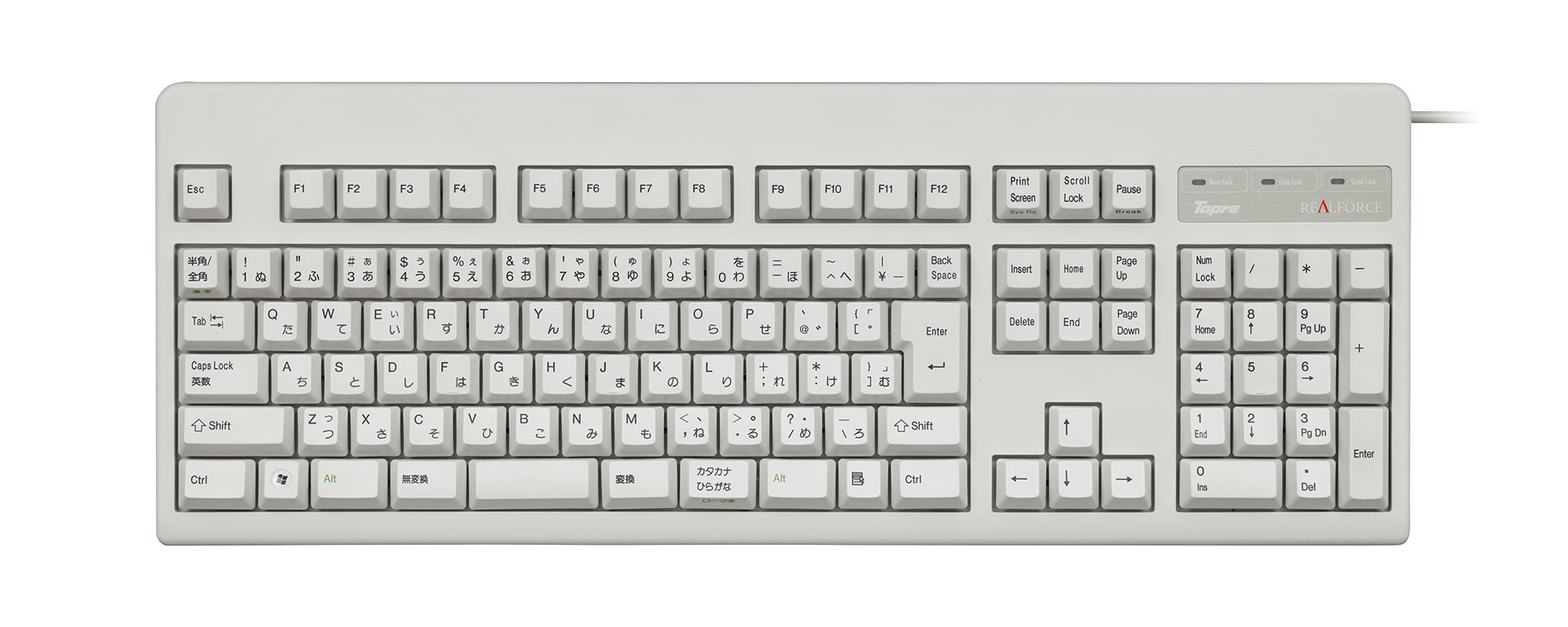 製品 : REALFORCE 108US | REALFORCE | 日本製プレミアムキーボードの