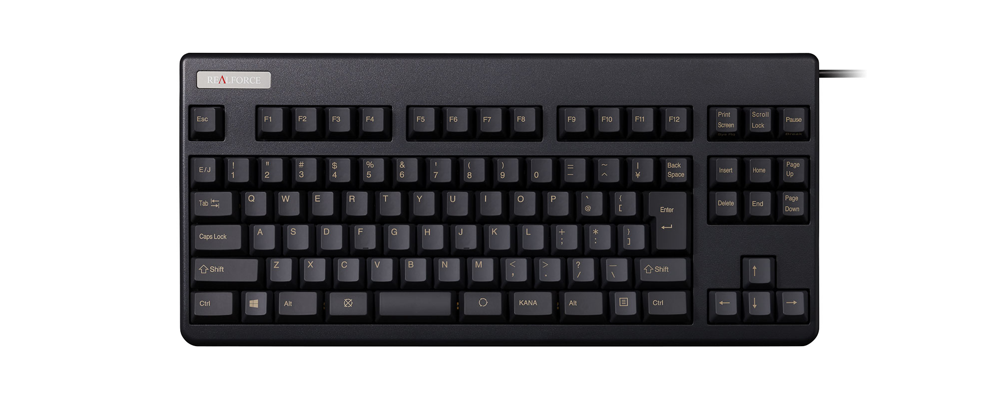 東プレキーボードREALFORCE91UBK-Sテンキーレス NG01BS