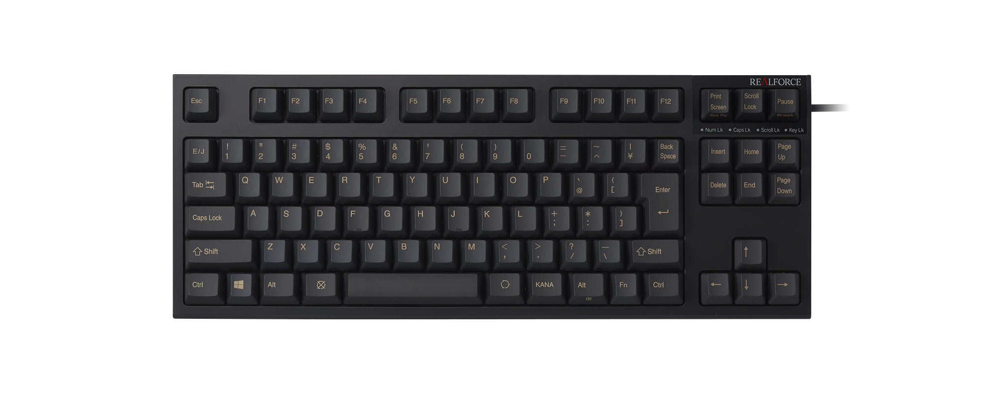 美品】realforce tkl r2tl-jp4-bk 日本語配列 45g-