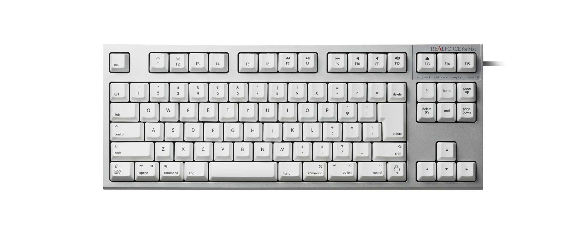 製品 : REALFORCE TKL for Mac / R2TL-JPVM-WH | REALFORCE | 日本製 ...