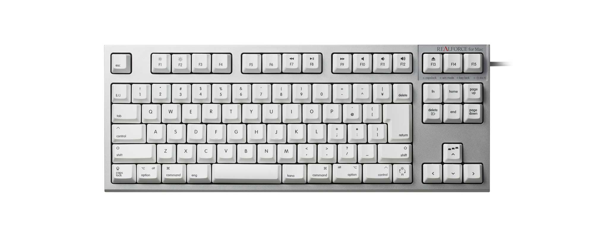 R2TLSA-JP3M-WH美品：REALFORCE TKL SA for Mac R2